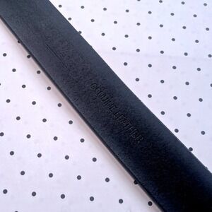 Chaps Men's Black Leather Belt Size M 34-36 Black‎ Metal Buckle Classic